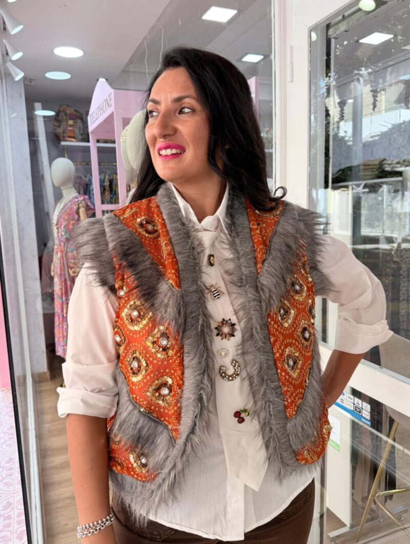 Chaleco India Naranja
