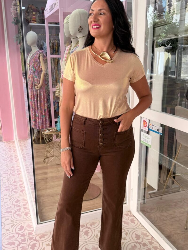 Pantalón Reyna New Marrón Chocolate