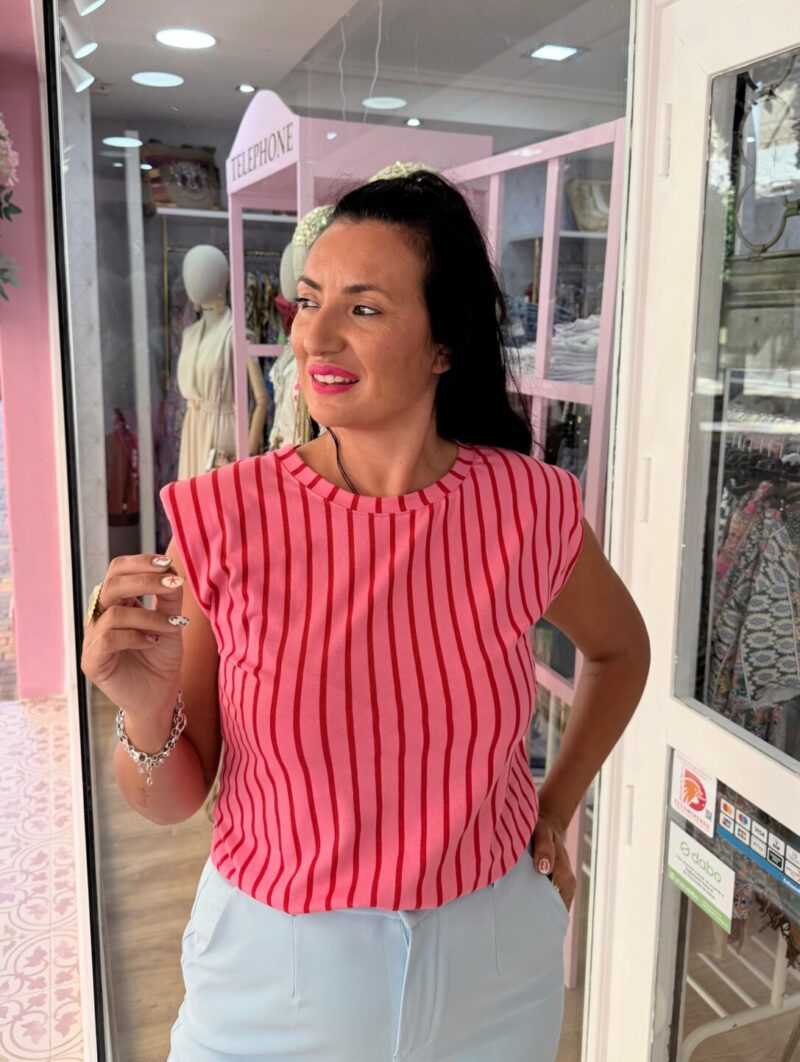 Camiseta Corazón Fucsia