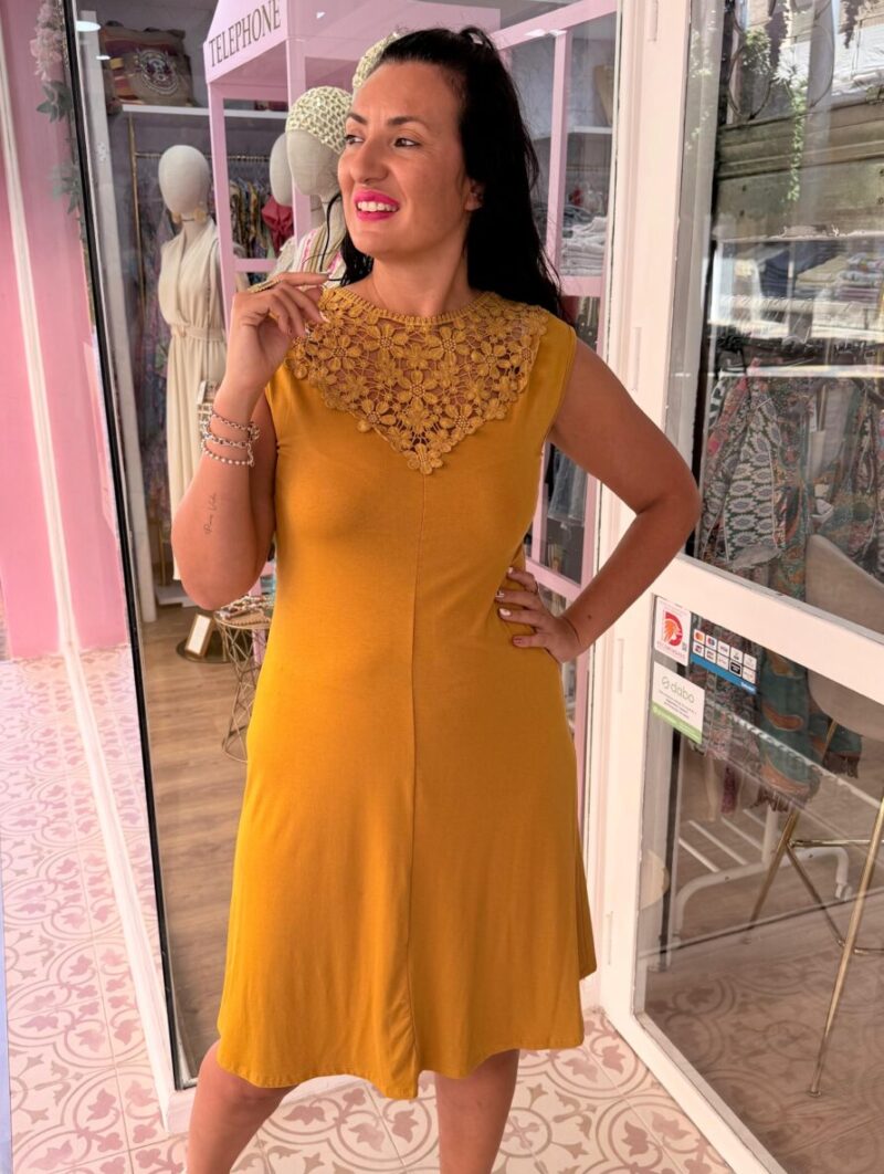 Vestido Estilo Mostaza