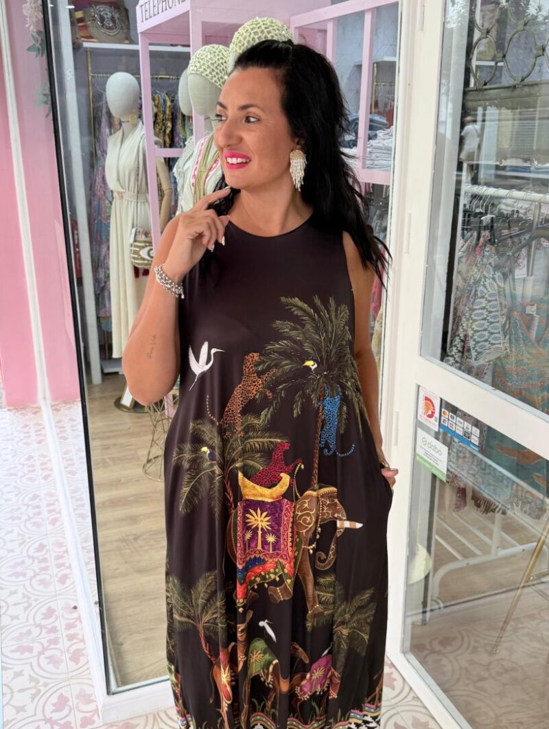 Alternative view of Vestido India Negro