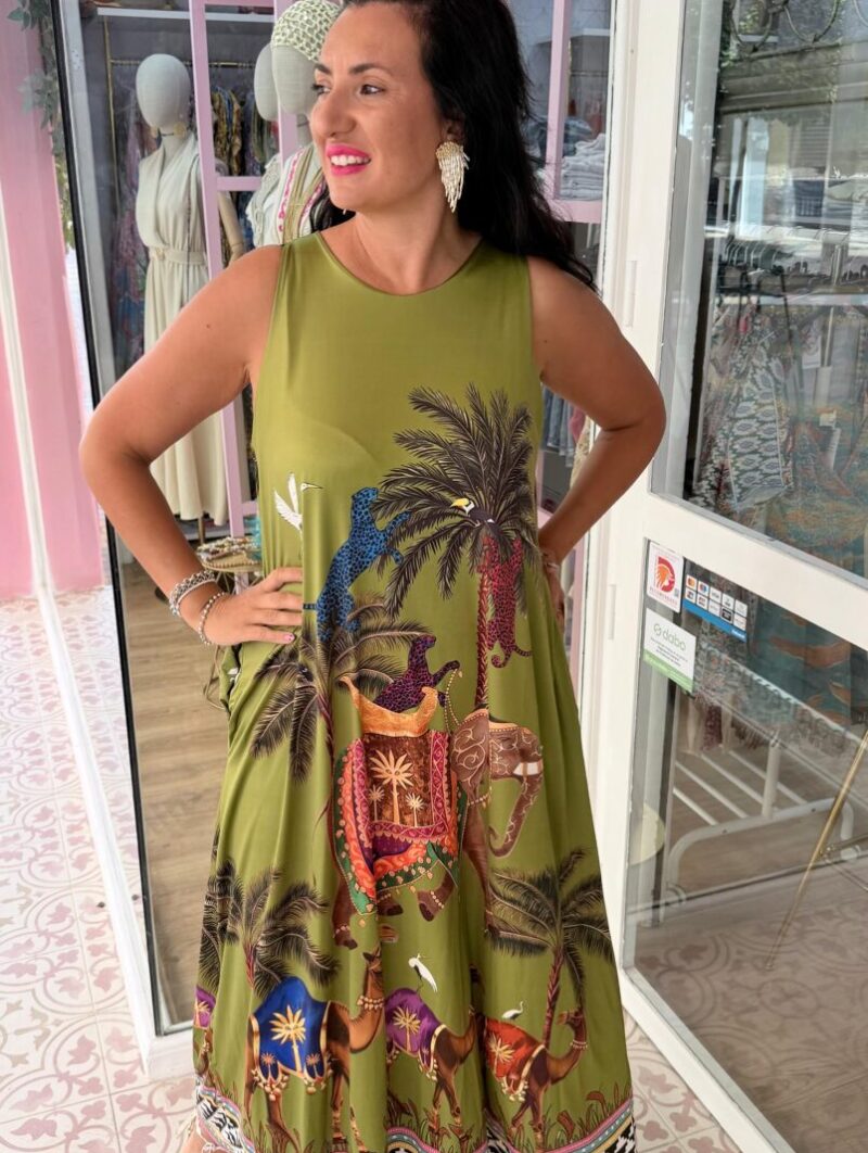Alternative view of Vestido India Verde