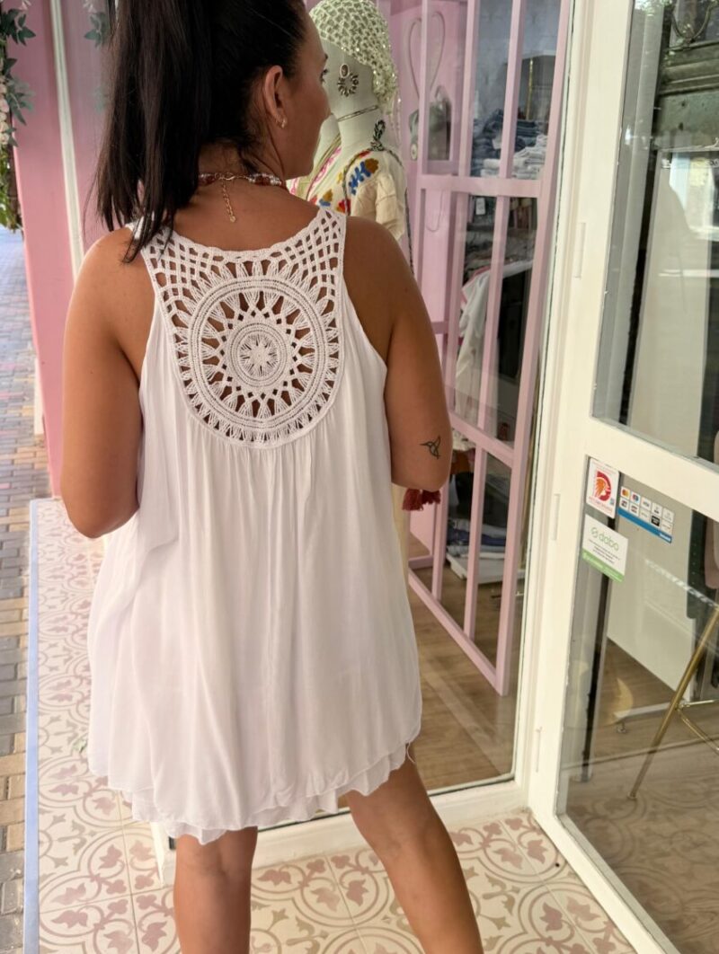 Alternative view of Vestido Mandala Blanco