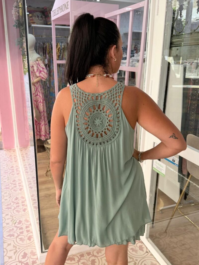 Alternative view of Vestido Mandala Verde