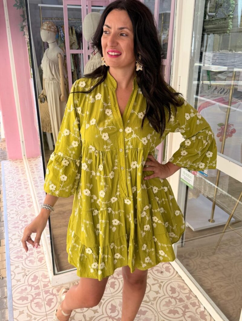 Alternative view of Vestido Primavera Corto Verde