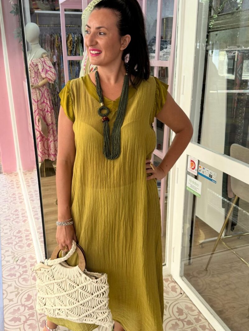Alternative view of Vestido Salma Verde