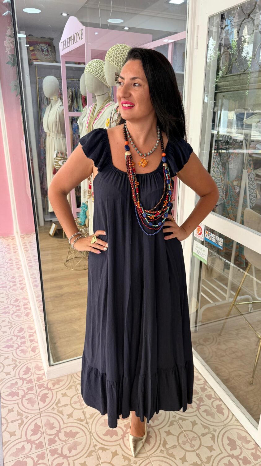 Vestido Sofía Azul Marino - Imagen 2