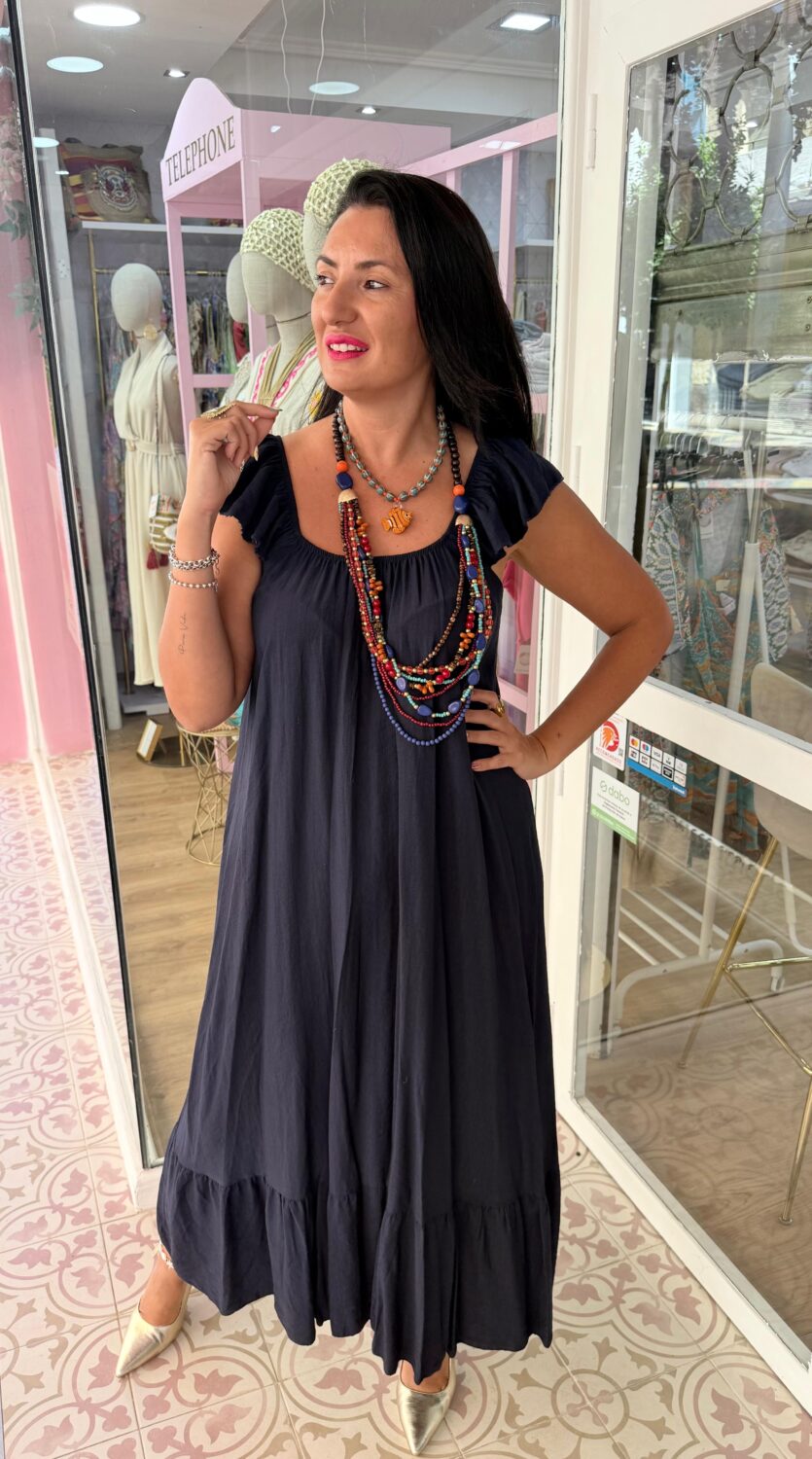 Vestido Sofía Azul Marino