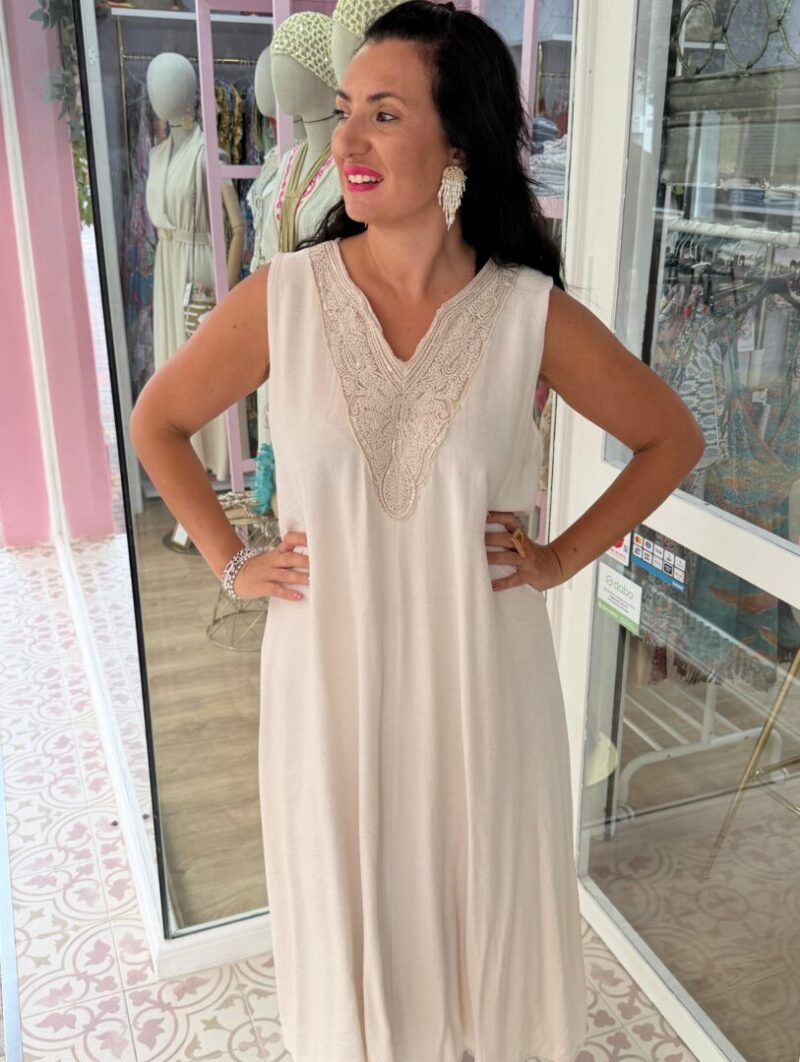 Alternative view of Vestido Suerte Beige