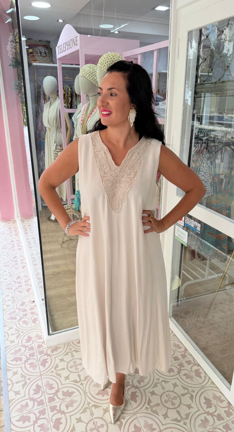 Vestido Suerte Beige - Imagen 2
