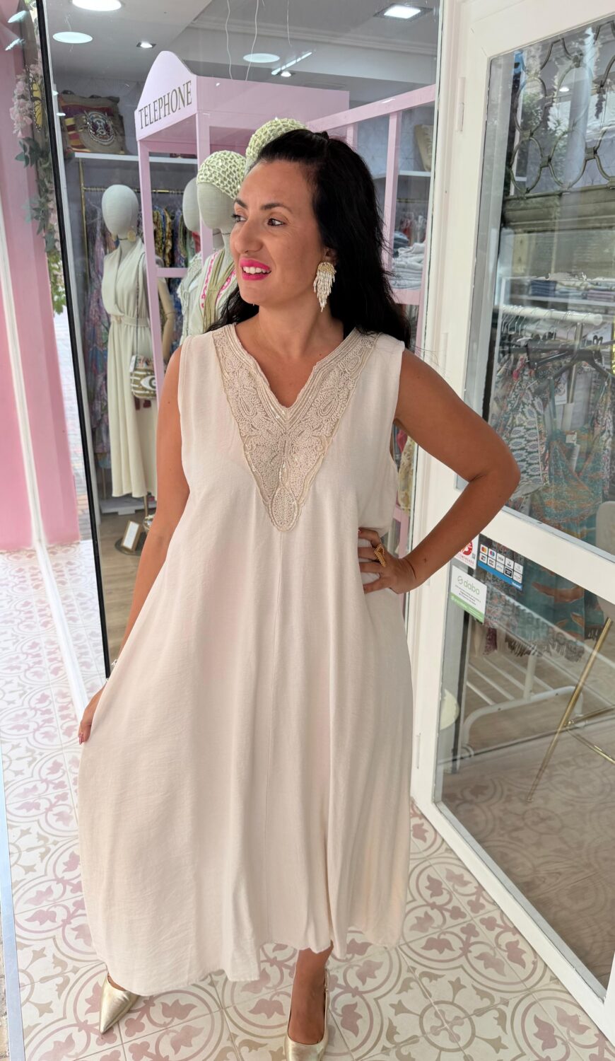 Vestido Suerte Beige