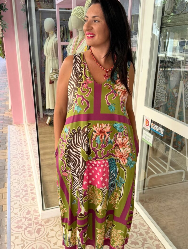 Alternative view of Vestido Zoo Verde