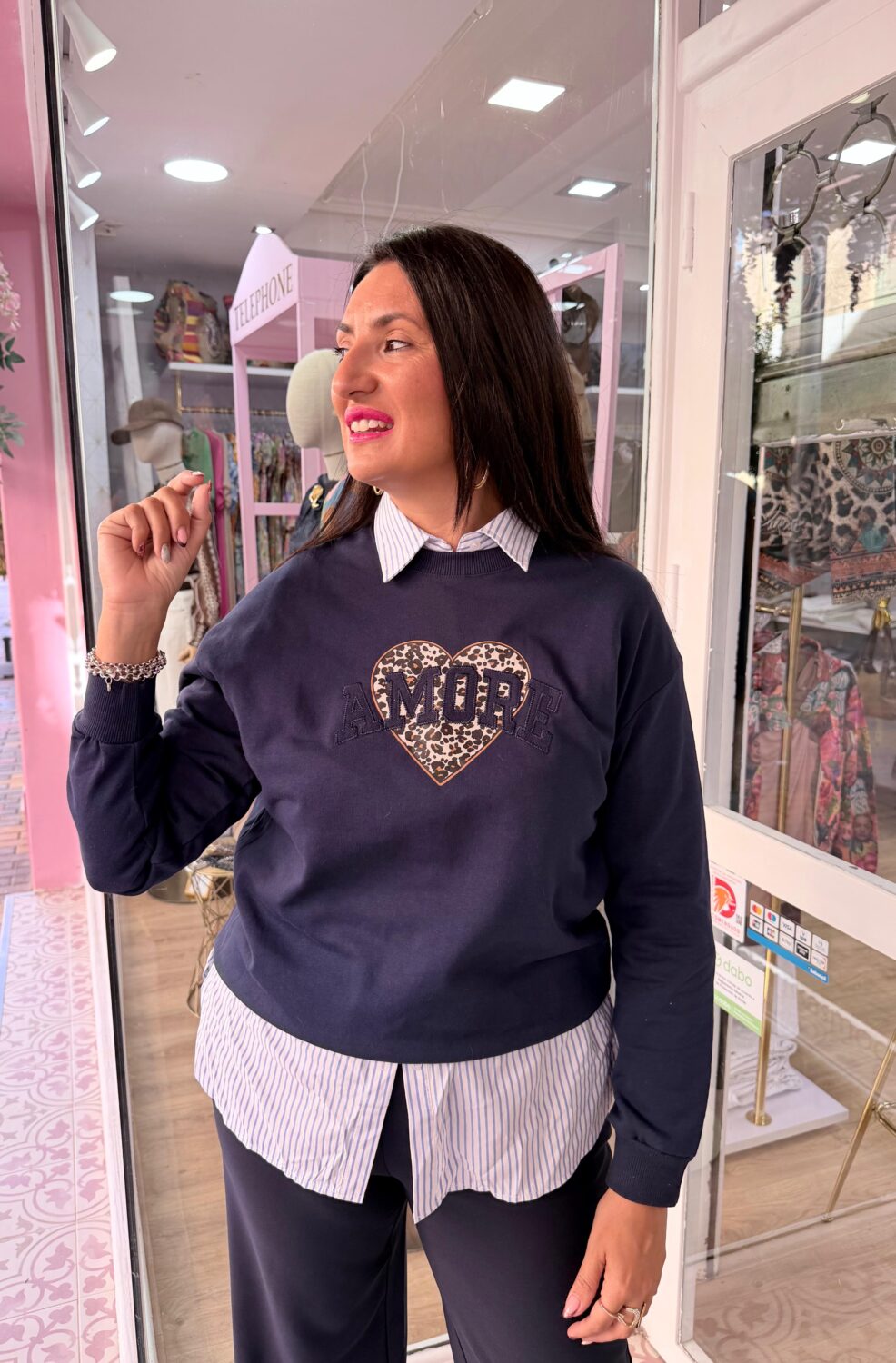 Sudadera Amor Azul Marino