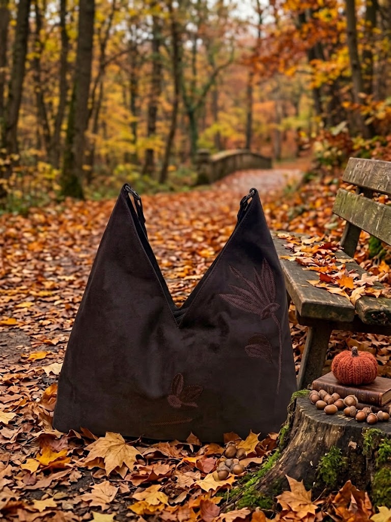 Bolso Bordado Marrón Chocolate