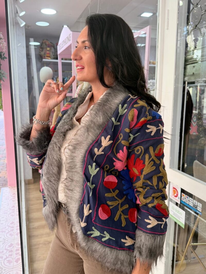 Alternative view of Chaqueta India Azul