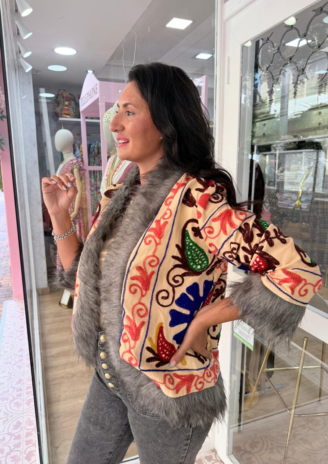 Chaqueta India Beige - Imagen 2