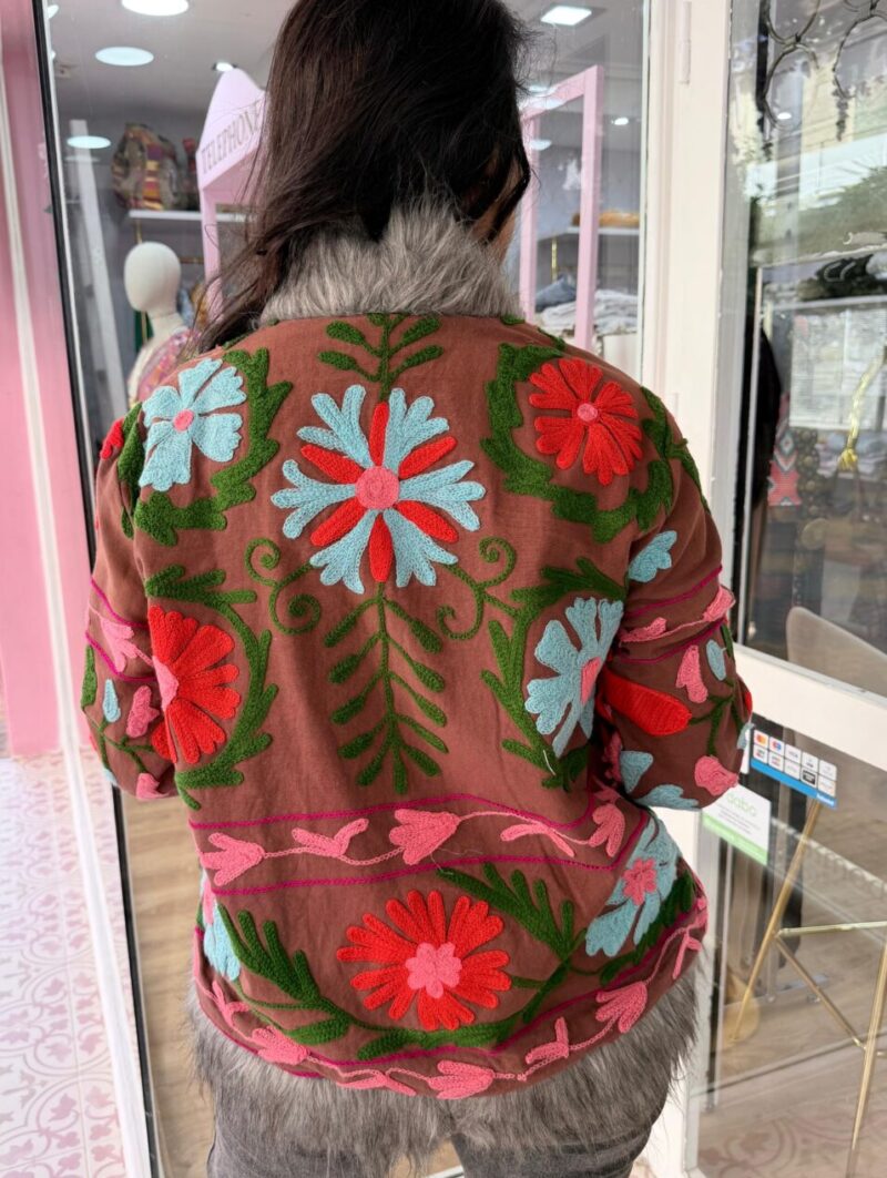 Chaqueta India Berengena