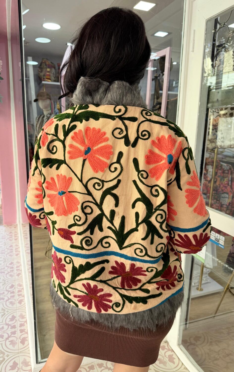 Chaqueta India Crema