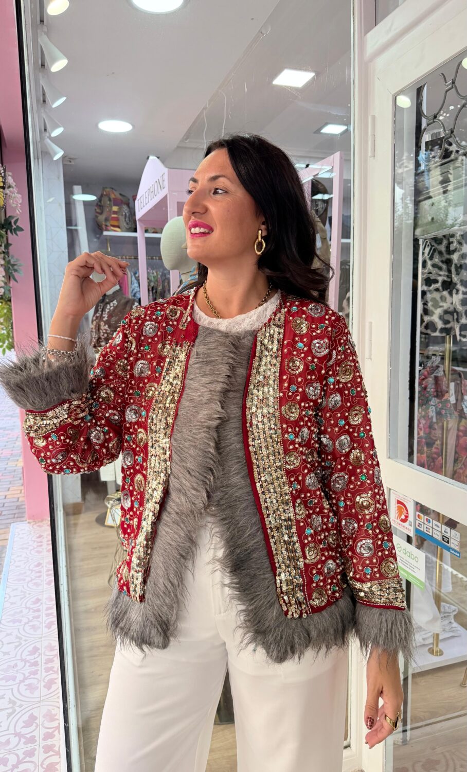 Chaqueta Jaipur Burdeos