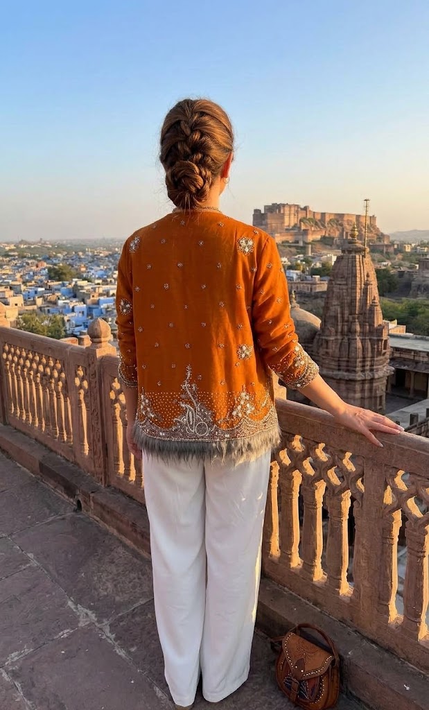 Alternative view of Chaqueta Jaipur Naranja