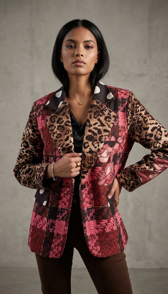 Alternative view of Chaqueta Pantera Rosa