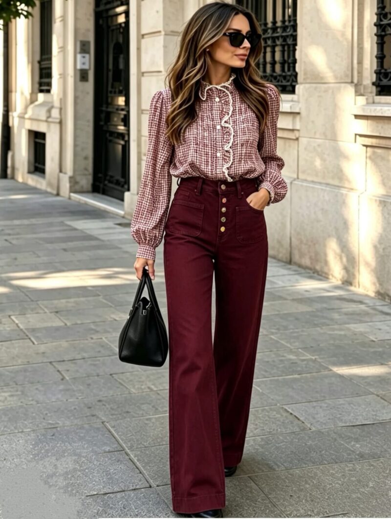 Pantalón Reyna New Burdeos