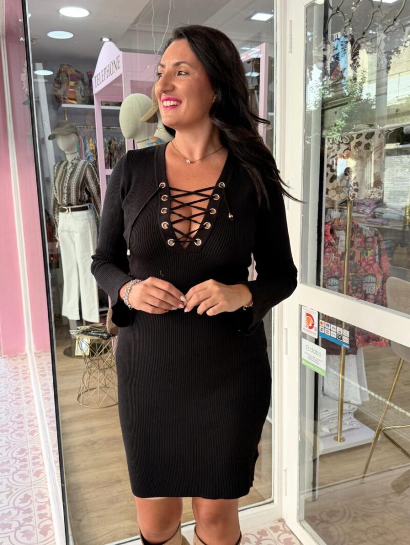Vestido Trenzado Negro