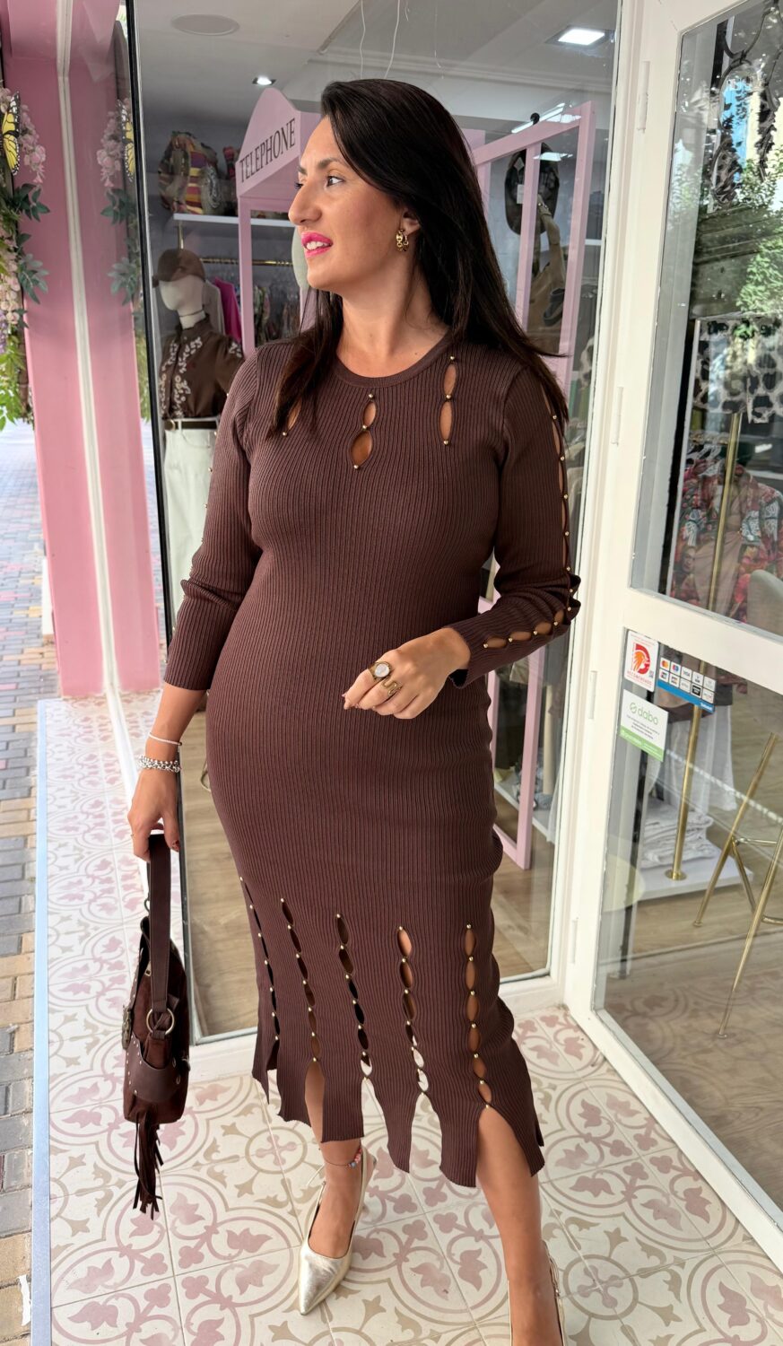 Vestido Cleopatra Marrón Chocolate