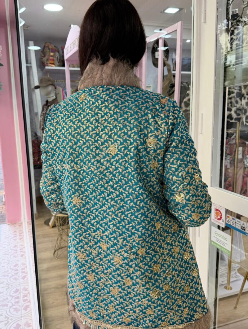 Alternative view of Chaqueta Jaipur Dorado-Azul
