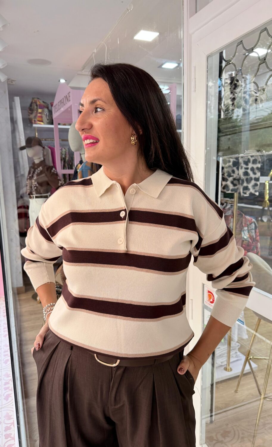 Jersey Polo Beige