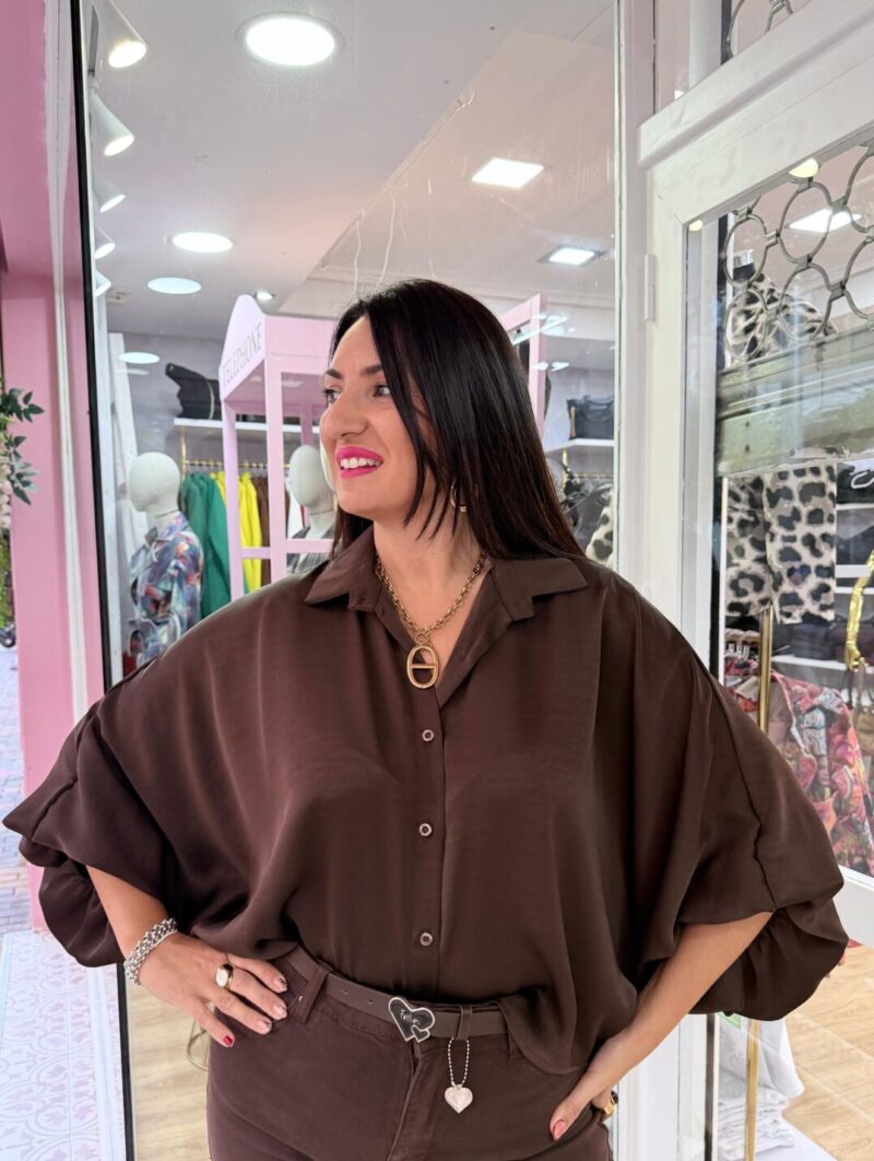 Blusa Mariposa Marrón Chocolate