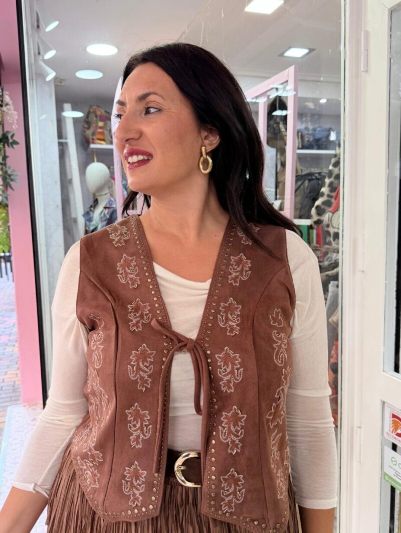 Chaleco Priscila Marrón