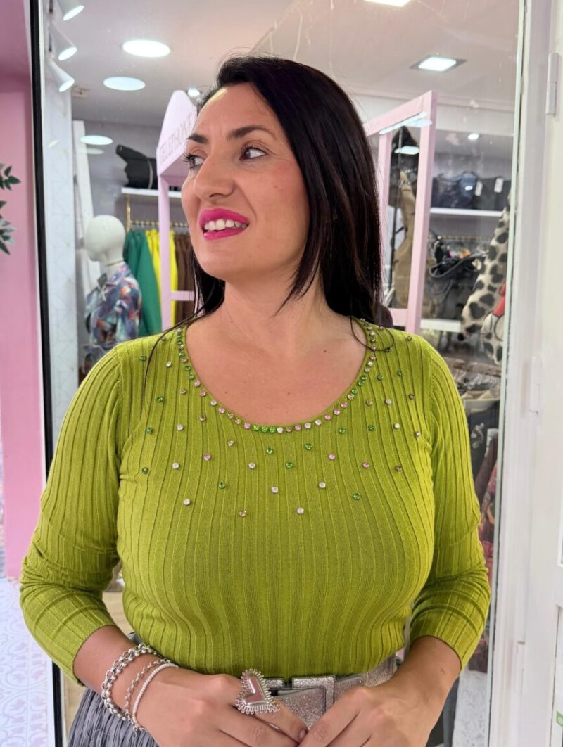 Jersey Strass Verde